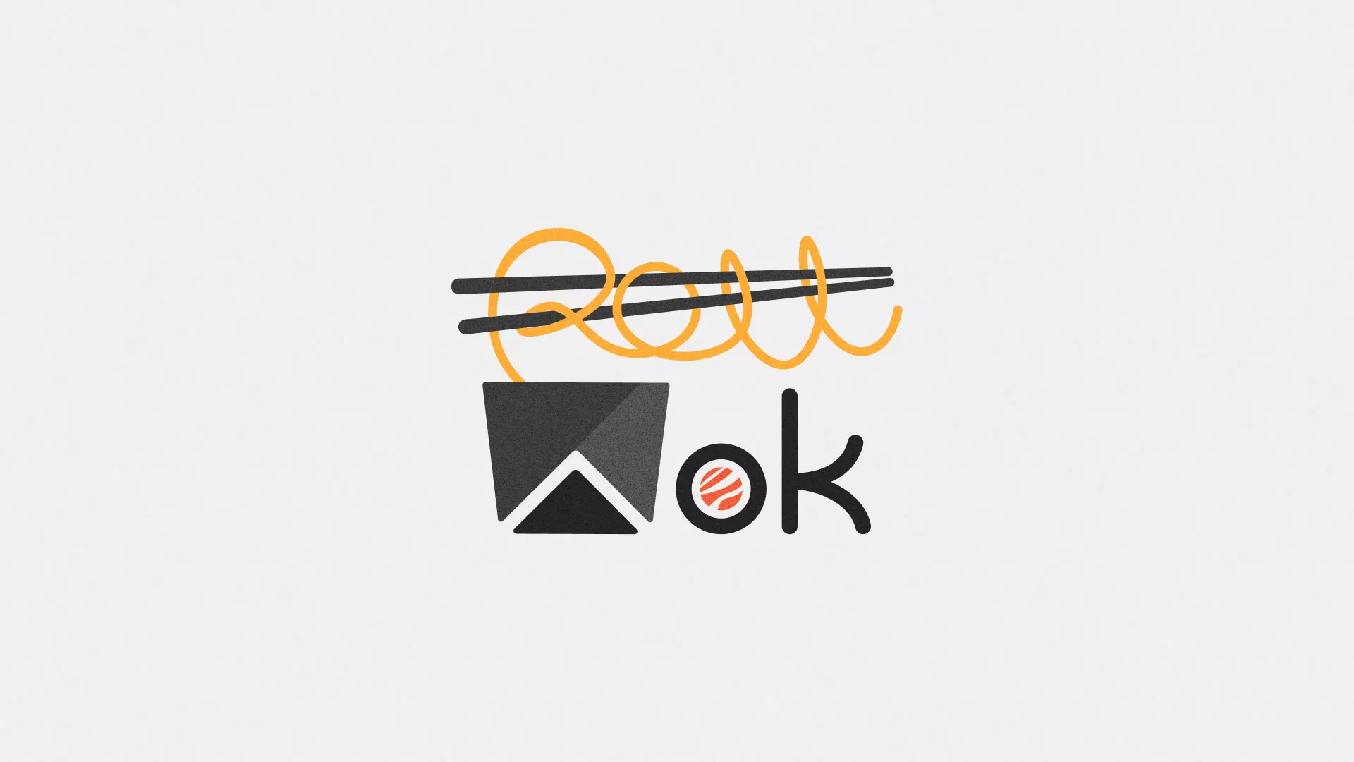 Разработка логотипа суши-бара «Roll Wok Club» в Кольчугино